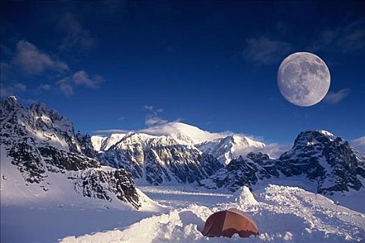 冰河,德纳里峰国家公园,阿拉斯加,美国