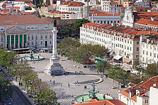 柱子,雕塑,国王,罗西奥,里斯本,葡萄牙