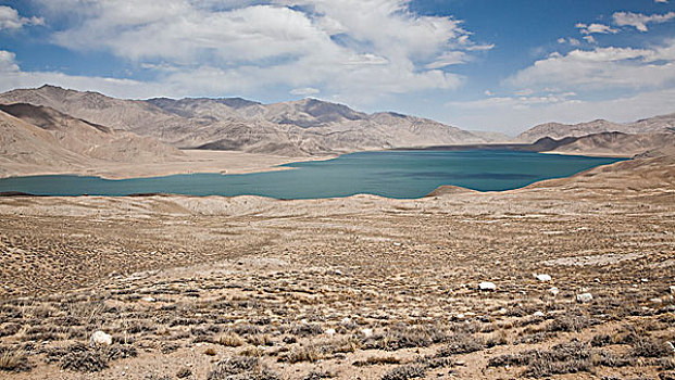 湖,公路,省,塔吉克斯坦,亚洲