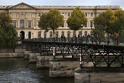 艺术桥,卢浮宫,巴黎,法兰西岛,法国