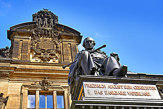 八月,德累斯顿,雕塑,德国,纪念建筑