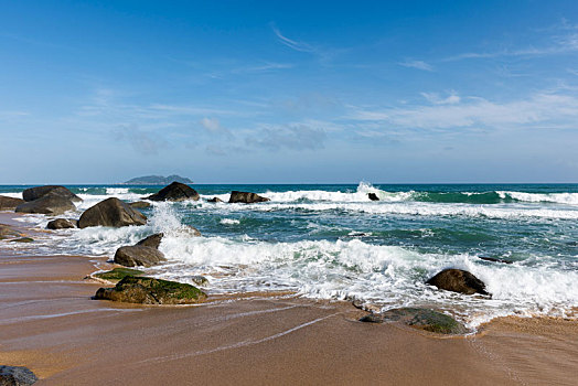 海南万宁香水湾海岸风光