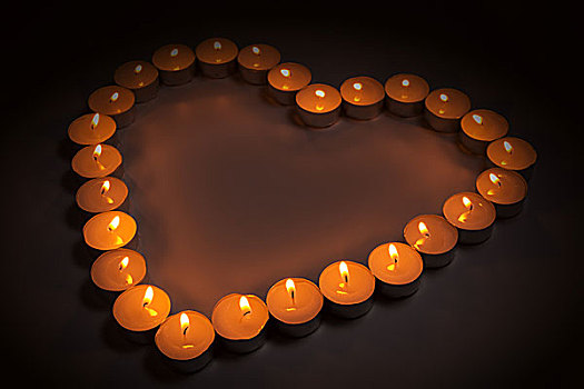 爱情象征,许多,小,蜡烛