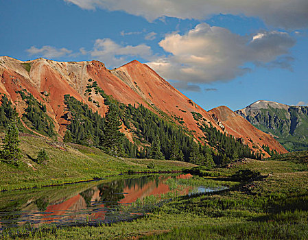 红山,灰色,铜,冲沟,科罗拉多
