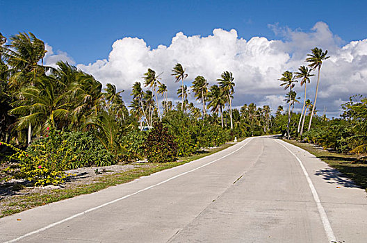 道路,土阿莫土群岛,法属玻利尼西亚,太平洋
