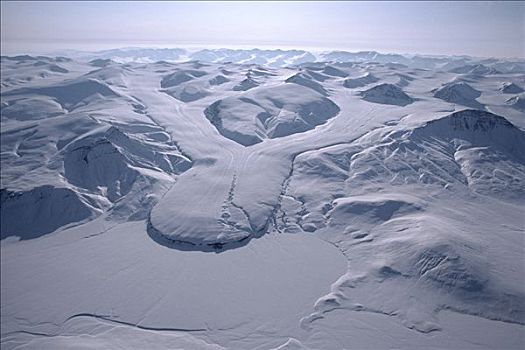 聚合,冰河,艾利斯摩尔岛,加拿大