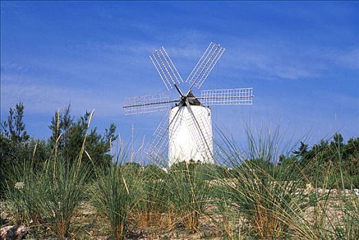风车,圣安东尼奥,伊比沙岛,巴利阿里群岛,西班牙