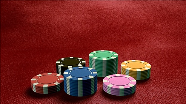 赌场,筹码,仰拍,红色,桌子