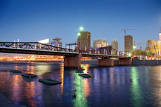 天津海河夜景