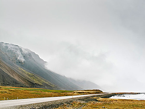 低云,山坡,冰岛