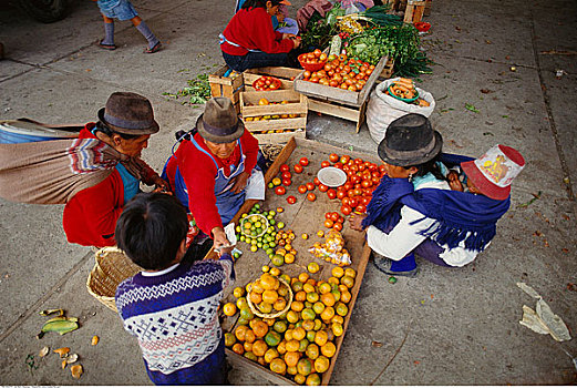 果蔬,销售,市场,厄瓜多尔
