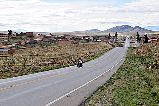公路,玻利维亚,高原,高地,南美