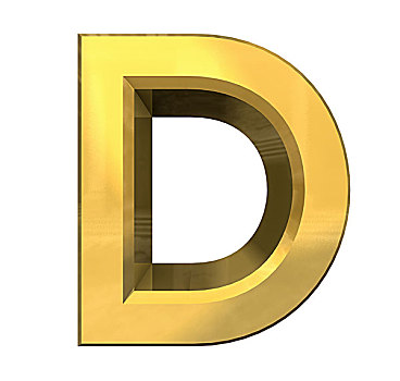 金色,字母d
