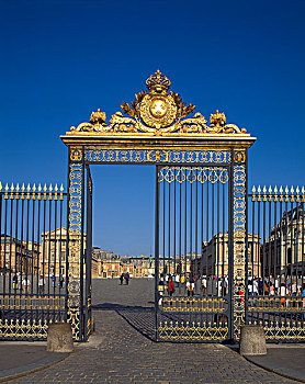 宫殿,大门,凡尔赛宫,法国,17世纪,巴洛克式建筑