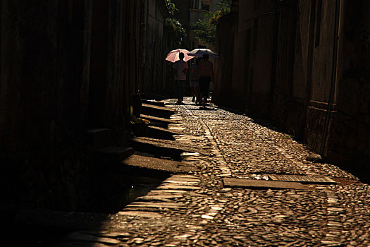 道路,小巷,鹅卵石