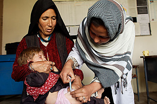 女人,婴儿,健康,工作,孩子,母性,保健,诊所,联合国儿童基金会,乡村,中心,省,阿富汗,七月,2007年