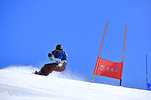 高山单板大回转滑雪比赛