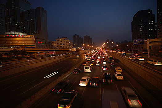 北京西直门夜景