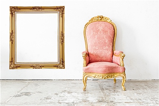 粉色,旧式,椅子