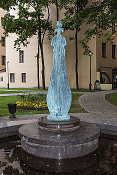 雕塑,纪念碑,彼得斯堡,城市,拱形