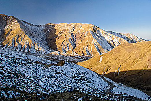 冬天,日落,风景,阿根廷