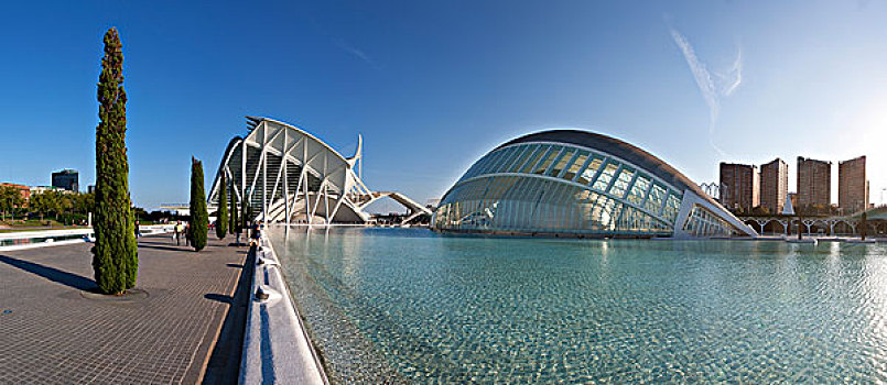 普林西比,左边,电影院,中心,艺术和科学之城,瓦伦西亚,西班牙,欧洲