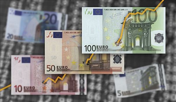 股价,欧元,钞票