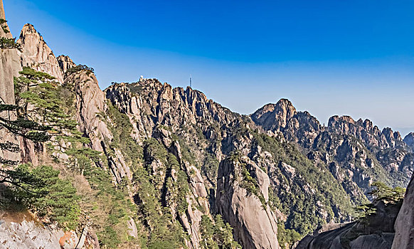 安徽省黄山市黄山风景区天海大峡谷自然景观