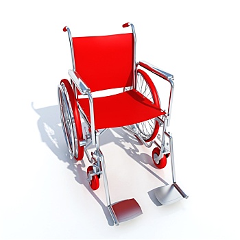 红色,轮椅