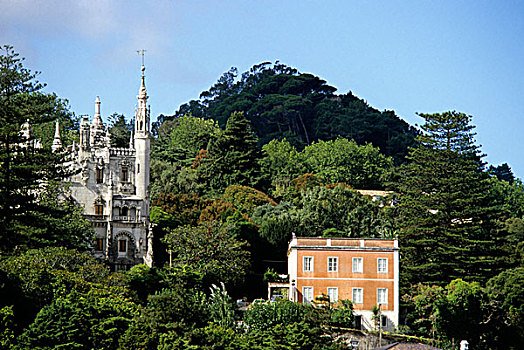 葡萄牙,靠近,辛特拉,城堡