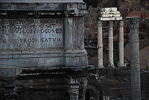 庙宇,双子座,古罗马广场,罗马,意大利