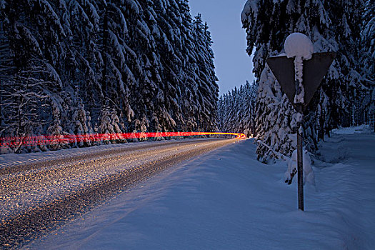 汽车,冰冷,雪