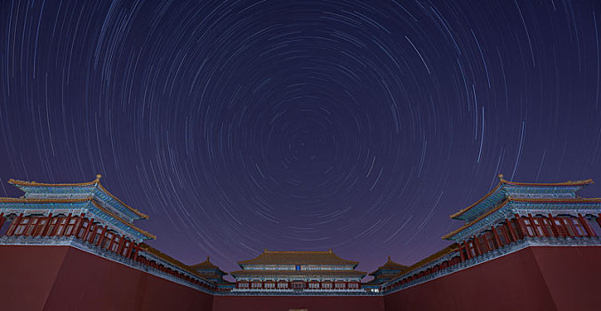 北京故宫午门星星