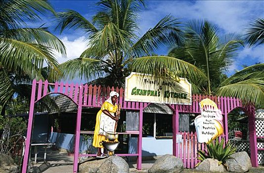 餐馆,维京果岛,岛屿,英属维京群岛,加勒比海
