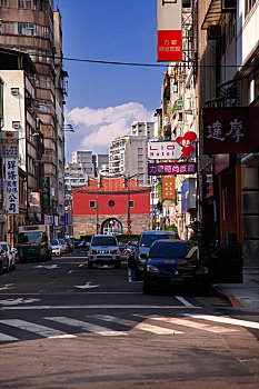 台湾台北市著名的观光地标清代建筑北门