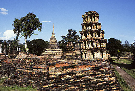 泰国,玛哈泰寺,庙宇,14世纪