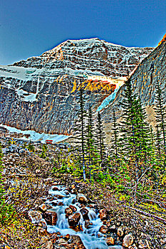 山,天使,冰河,碧玉国家公园,艾伯塔省,加拿大