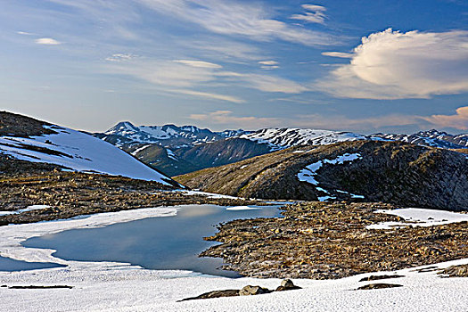 风景,湖,国家公园,诺尔兰郡,挪威,斯堪的纳维亚,欧洲