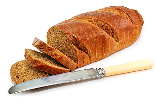 全麦面包,面包,餐刀,隔绝