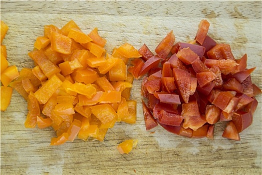 切片,彩色,甜,柿子椒
