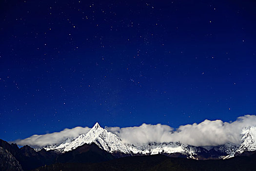 星夜中的梅里雪山