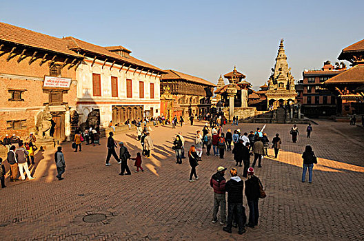 杜巴广场,巴克塔普尔,加德满都山谷,尼泊尔,亚洲