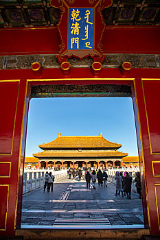 北京故宫乾清门
