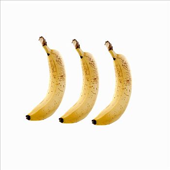 三个,成熟,香蕉