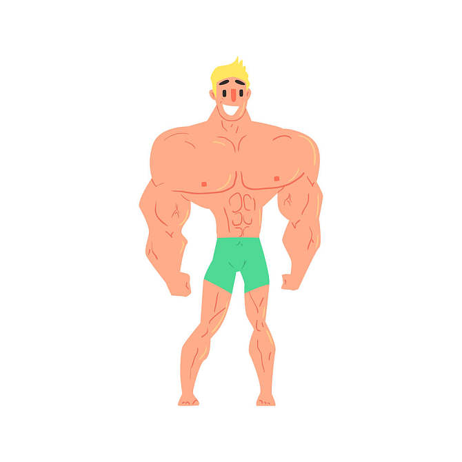 健身,有趣,微笑,展示,肌肉,肌肉男,日常,炫耀,健硕,竞赛,矢量,卡通