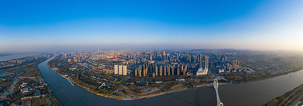 鸟瞰南京城市风光