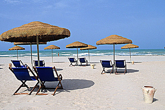 北非,突尼斯,酒店,棕榈海滩,海滩