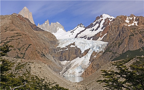 冰河,顶峰,遥控,山谷