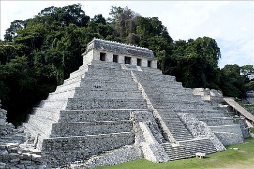 碑铭神庙,玛雅,庙宇,靠近,帕伦克,恰帕斯,墨西哥,中美洲