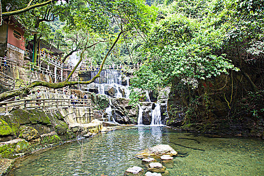 肇庆,鼎湖,风景区,溪流,瀑布